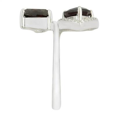 BUY 925 STERLING SILVER NATURAL GARNET GEMSTONE STYLISH RING