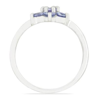 BUY STERLING SILVER NATURAL PINK TOPAZ GEMSTONE CLUSTER RING