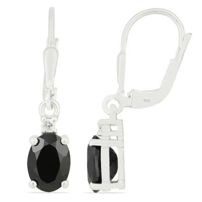 BUY 925 SILVER BLACK ONYX GEMSTONE CLASSIC EARRINGS – WHOLESALE JEWELRY EXPORTER FROM INDIA