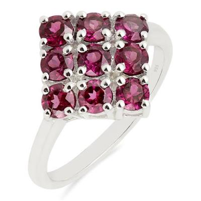 BUY NATURAL RHODOLITE STONE RING IN 925 STERLING SILVER