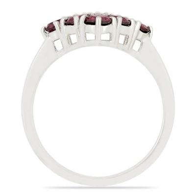 BUY NATURAL RHODOLITE STONE RING IN 925 STERLING SILVER