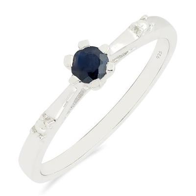 BUY 925 STERLING SILVER PRECIOUS BLUE SAPPHIRE GEMSTONE RING 