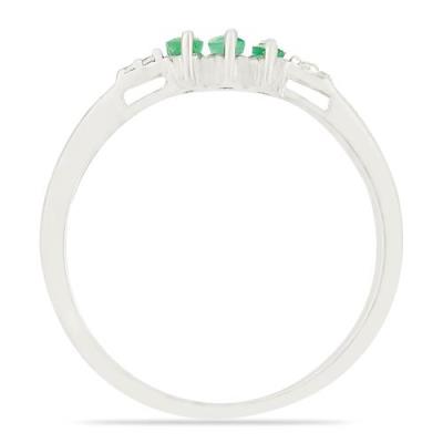 BUY 925 SILVER REAL EMERALD GEMSTONE RING