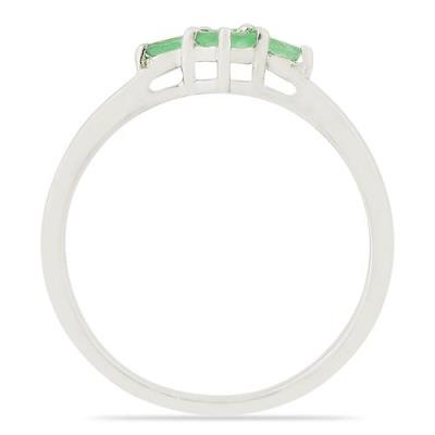 BUY NATURAL EMERALD MULTI GEMSTONE RING IN STERLING SILVER