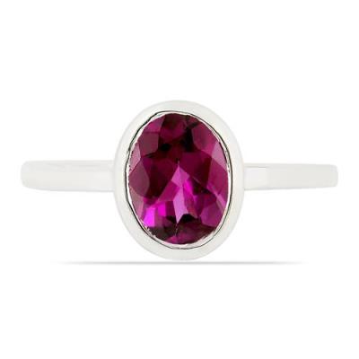 BUY GENUINE RHODOLITE GEMSTONE RING IN STERLING SILVER