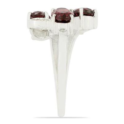 BUY STERLING SILVER NATURAL RHODOLITE MULTI STONE RING