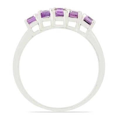 BUY 925 SILVER NATURAL PINK AMETHYST GEMSTONE CLUSTER RING