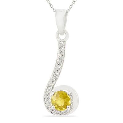 BUY NATURAL CITRINE GEMSTONE PENDANTS IN 925 STERLING SILVER