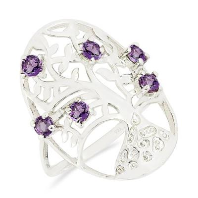 BUY 925 STERLING SILVER REAL AFRICAN AMETHYST GEMSTONE RING