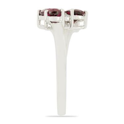 BUY STERLING SILVER NATURAL RHODOLITE GEMSTONE RING