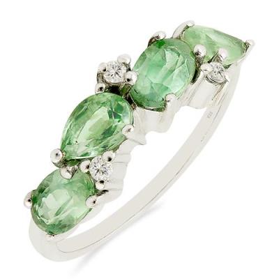 BUY NATURAL MINT KYANITE MULTI STONE RING IN 925 STERLING SILVER