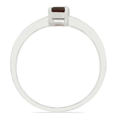 BUY REAL GARNET SINGLE STONE RING IN 925 STERLING SILVER