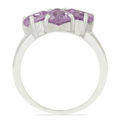 BUY NATURAL PINK AMETHYST GEMSTONE RING IN 925 SILVER