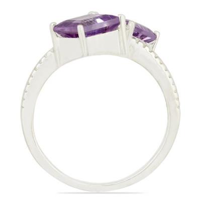 BUY STERLING SILVER NATURAL PINK AMETHYST GEMSTONE RING
