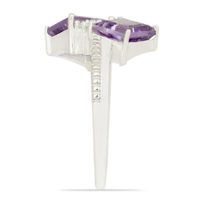 BUY STERLING SILVER NATURAL PINK AMETHYST GEMSTONE RING