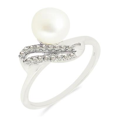 BUY NATURAL WHITE PEARL STYLISH  RING IN 925 SILVER