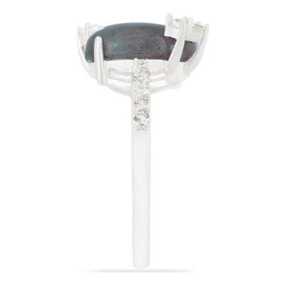 BUY LABRADORITE GEMSTONE BIG STONE RING IN STERLING SILVER