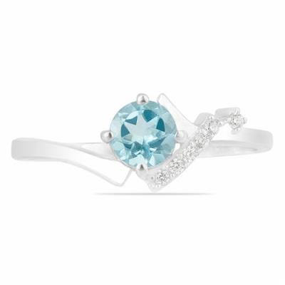 BUY REAL SKY BLUE TOPAZ GEMSTONE CLASSIC RING IN 925 STERLING SILVER
