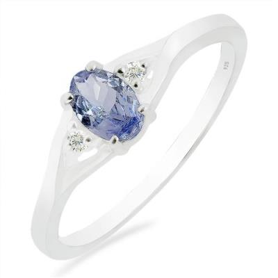 BUY 925 SILVER REAL TANZANITE GEMSTONE CLASSIC RING
