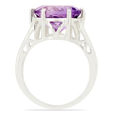BUY NATURAL PINK AMETHYST GEMSTONE BIG STONE RING IN STERLING SILVER