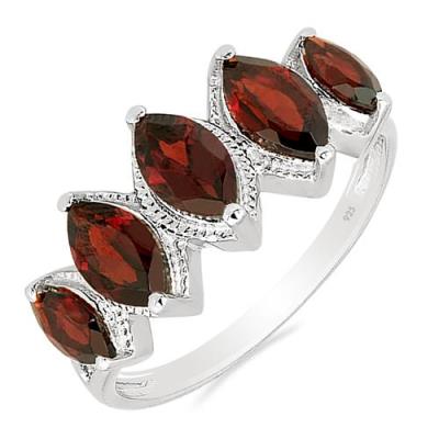 BUY 925 SILVER REAL GARNET GEMSTONE RING 