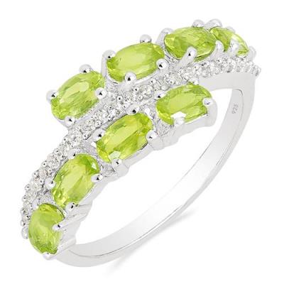925 SILVER REAL PERIDOT GEMSTONE RING