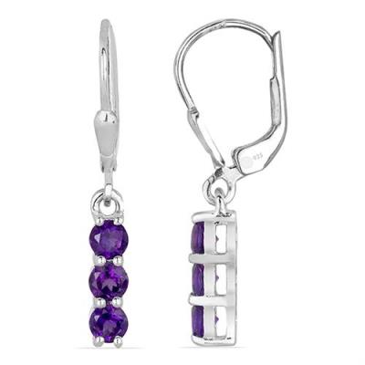 BUY NATURAL LONDON BLUE TOPAZ GEMSTONE EARRINGS IN 925 SILVER