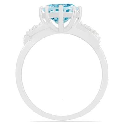 BUY 925 SILVER NATURAL SKY BLUE TOPAZ GEMSTONE CLASSIC RING