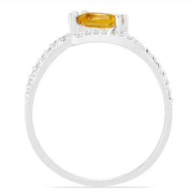 BUY 925 SILVER NATURAL CITRINE GEMSTONE RING
