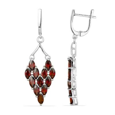 BUY REAL MORGANITE GEMSTONE CLUSTER STYLISH EARRINGS IN 925 SILVER