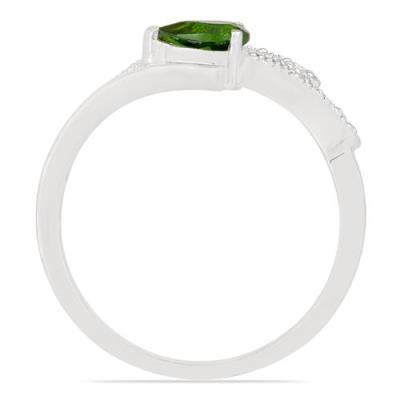 BUY REAL CHROME DIOPSIDE GEMSTONE CLASSIC RING IN 925 SILVER