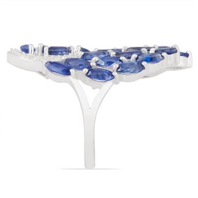 BUY 925 SILVER NATURAL BLUE KYANITE GEMSTONE STYLISH RING