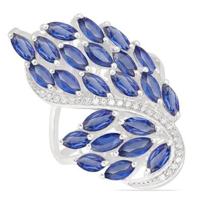 BUY 925 SILVER NATURAL BLUE KYANITE GEMSTONE STYLISH RING