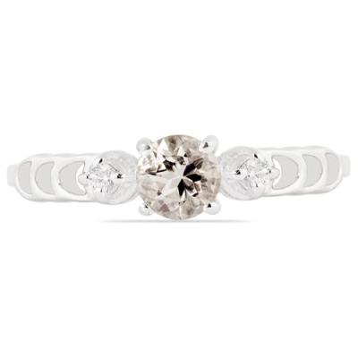 BUY 925 STERLING SILVER NATURAL MORGANITE STYLISH RING
