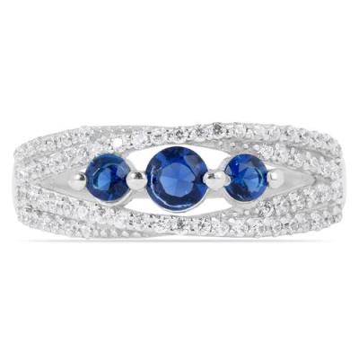 BUY 925 STERLING SILVER REAL BLUE SAPPHIRE GEMSTONE RING