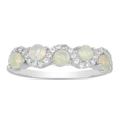 BUY STERLING SILVER NATURAL ETHIOPIAN OPAL MULTI STONE RING