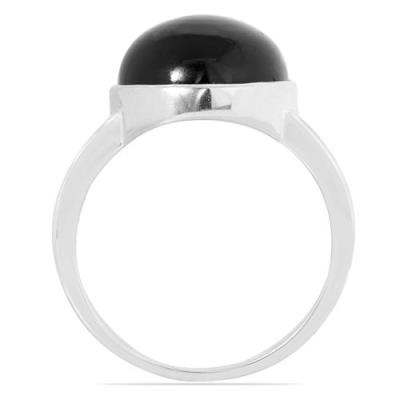 BUY REAL BLACK ONYX GEMSTONE BIG STONE RING IN STERLING SILVER
