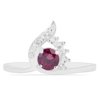 BUY REAL RHODOLITE GEMSTONE CLASSIC RING IN 925 SILVER
