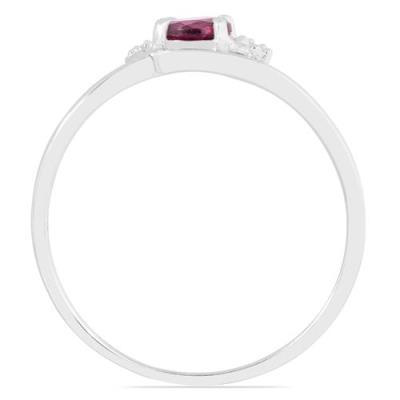 BUY REAL RHODOLITE GEMSTONE CLASSIC RING IN 925 SILVER