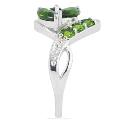 BUY REAL CHROME DIOPSITE GEMSTONE RING IN STERLING SILVER