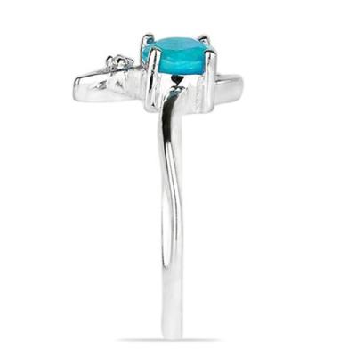 BUY REAL APATITE GEMSTONE CLASSIC RING IN STERLING SILVER