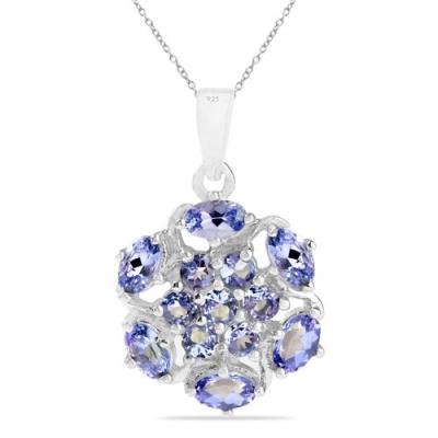 BUY NATURAL TANZANITE GEMSTONE PENDANT IN 925 SILVER