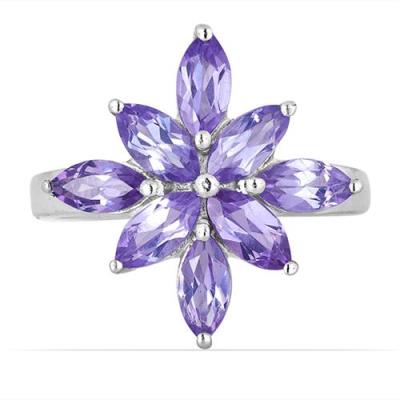 BUY REAL GREEN ONYX GEMSTONE CLUSTER RING IN 925 SILVER