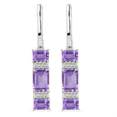 BUY 925 SILVER BRAZILIAN AMETHYST GEMSTONE EARRINGS – BULK SUPPLIER & EXPORTER