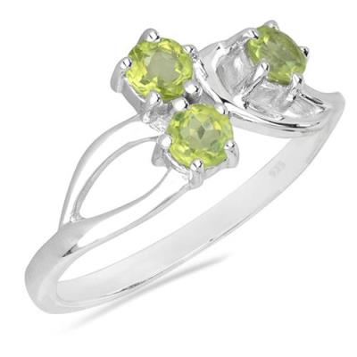 BUY NATURAL PERIDOT GEMSTONE RING IN 925 SILVER