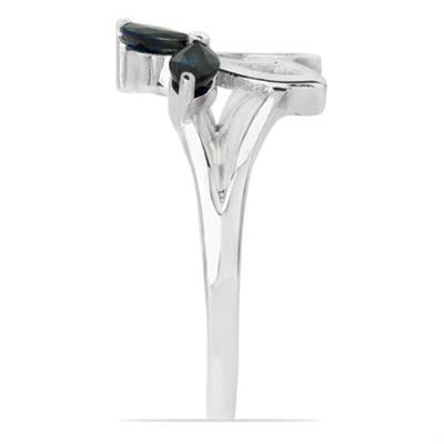 925 SILVER REAL BLUE SAPPHIRE GEMSTONE STYLISH RING