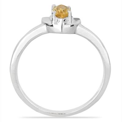BUY REAL CITRINE GEMSTONE RING IN 925 STERLING SILVER