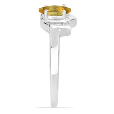 BUY REAL CITRINE GEMSTONE RING IN 925 STERLING SILVER