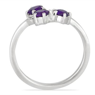 BUY AFRICAN AMETHYST GEMSTONE RING IN 925 SILVER