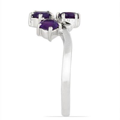 BUY AFRICAN AMETHYST GEMSTONE RING IN 925 SILVER
